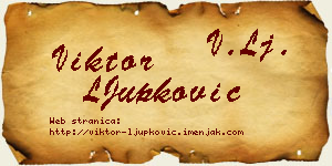 Viktor LJupković vizit kartica